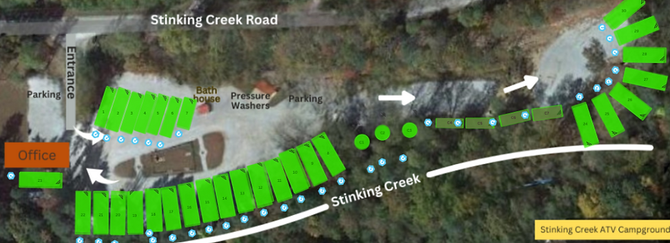 Campground Map | Stinking Creek ATV Campground
